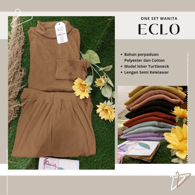 ONE SET WANITA ECLO | ONE SET TURTLENECK | ONE SET WANITA KOREA STYLE