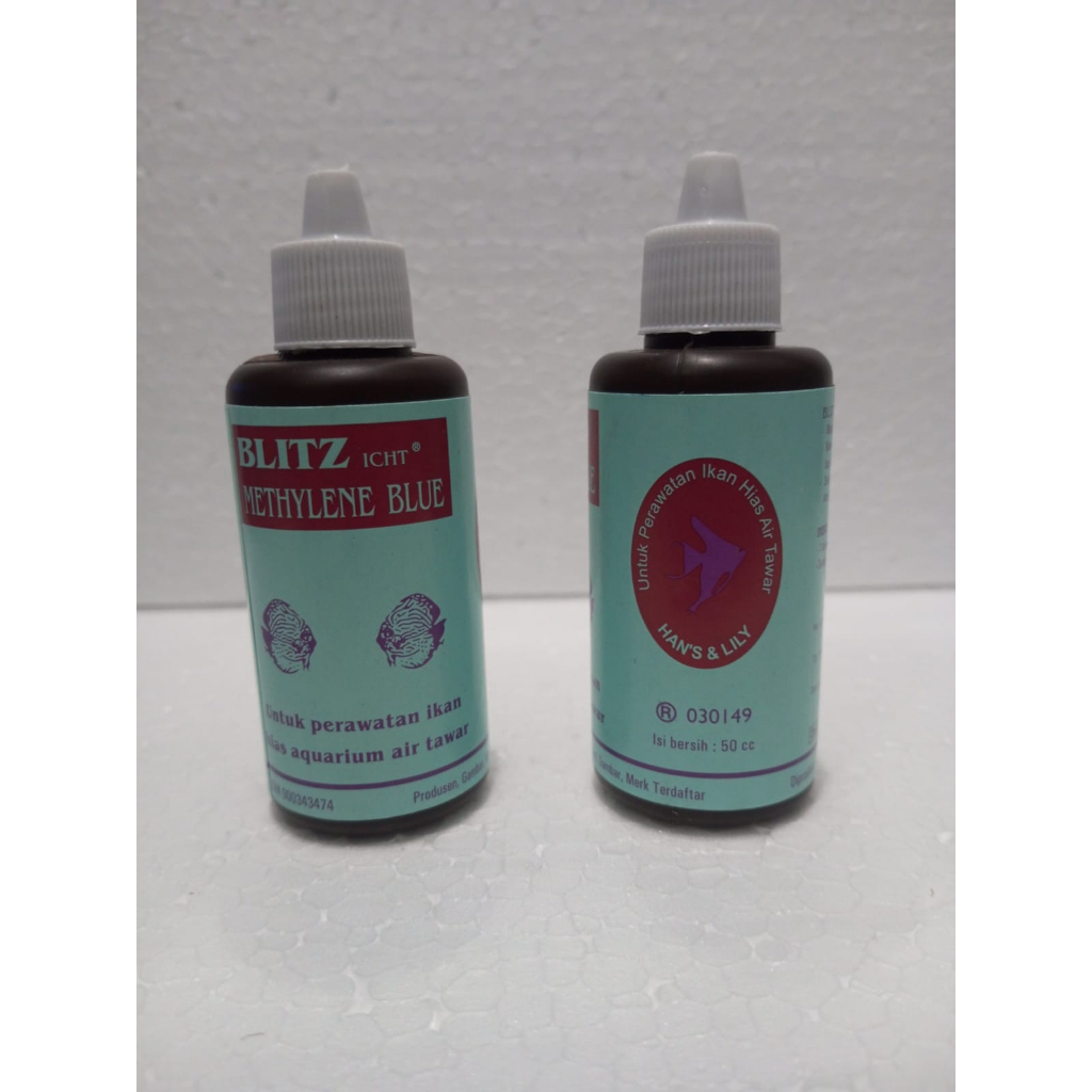 Blitz Icht Methylene Blue Untuk Perawatan Ikan Hias Aquarium Air Laut