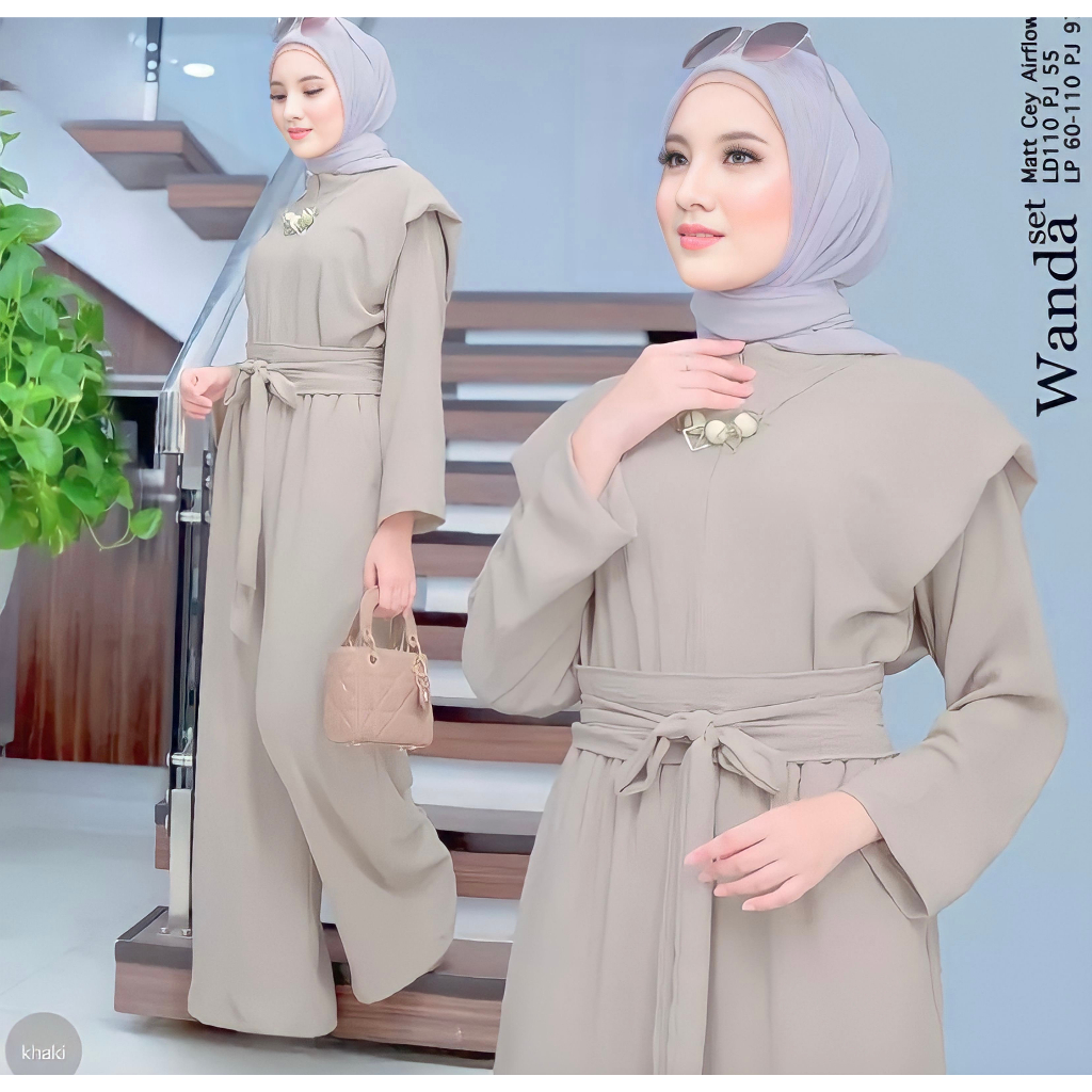 SETELAN INDIRA BAHAN CRINCLE AIRFLOW / ONESET TERBARU WANITA / One Set Wanita / Setelan Wanita Kekinian / Baju Wanita