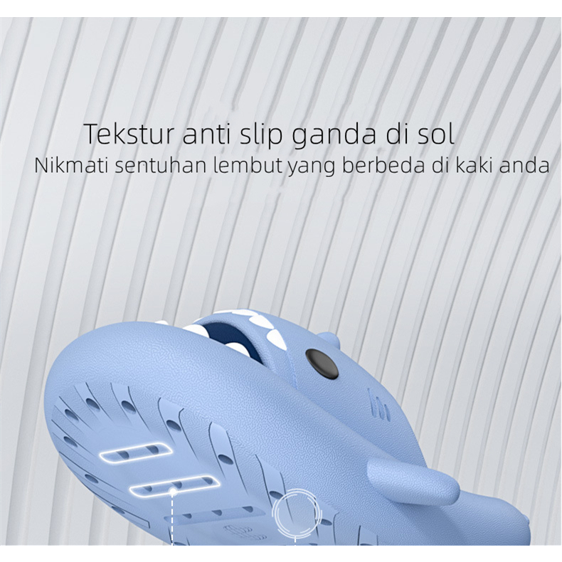 Sandal Anak 3-5 Tahun Model Hiu Sandal Rumah Shark Anti Slip Sendal Jelly Kids Lucu Sendal Selop Karet Anak Laki Laki Perempuan TX02