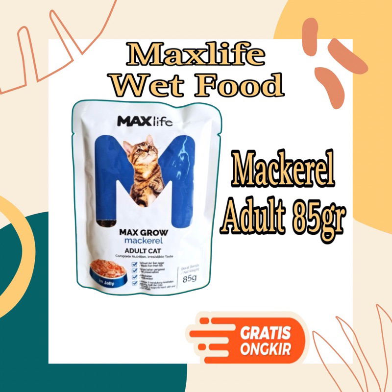 Maxlife pouch 85gr for cat MaxLife Maxlife Cat Pouch 85gr 85 gr Makanan Basah Kucing Adult Kitten Wet Cat Food Maxlife