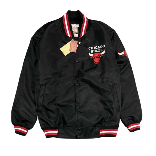 Varsity Bulls Putih - Jaket Varsity Bulls Putih Pria Premium