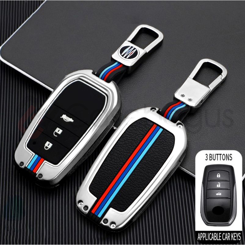 Mikhaeladsport Toyota Fortuner Vrz Alphard - 2In1 Metal Case Kunci Mobil Key Cover