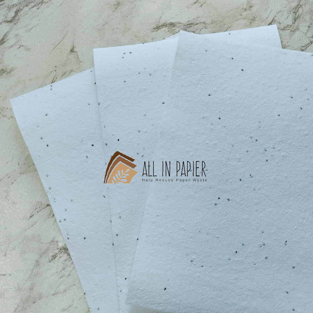 Kertas Benih Kemangi Warna Putih / Plantable Seed Paper