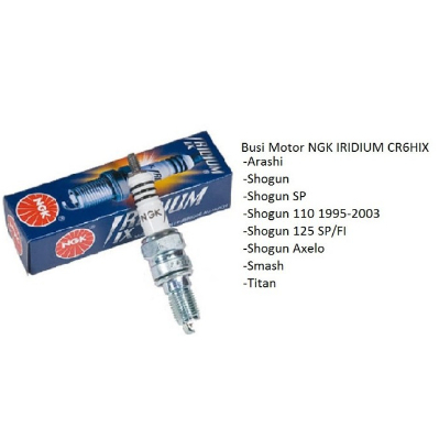 BUSI MOTOR SPARK PLUG RACING PLATINUM IRIDIUM CR6HGP CR6HIX SOUL GT FINO FI XRIDE X-RIDE 125 MIO FI M3 BLUE CORE FORCE JUPITER Z1 FI F1 INJEKSI VEGA R 2006 VEGA ZR 2008 ORI ORIGINAL NGK ASLI