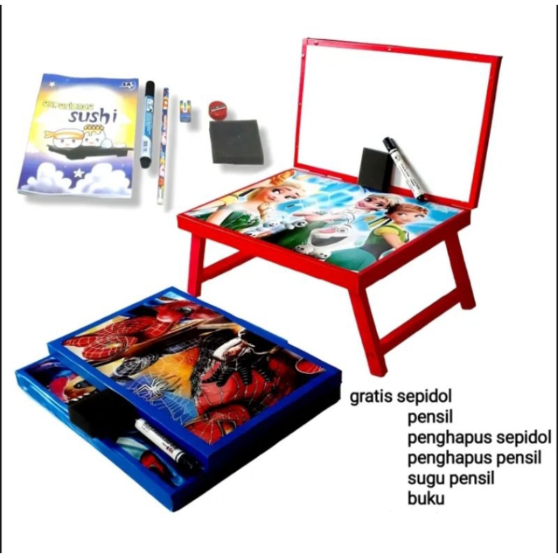 

MEJA BELAJAR LIPAT FREE BUKU TULIS PENCIL DAN PENGHAPUS-Meja lipat anak-Meja belajar-Meja belajar karakter-Meja set anak-alat tulis anak-perlengkapan sekolah anak-perlengkapan belajar anak-Buku tulis-pencil-penghapus