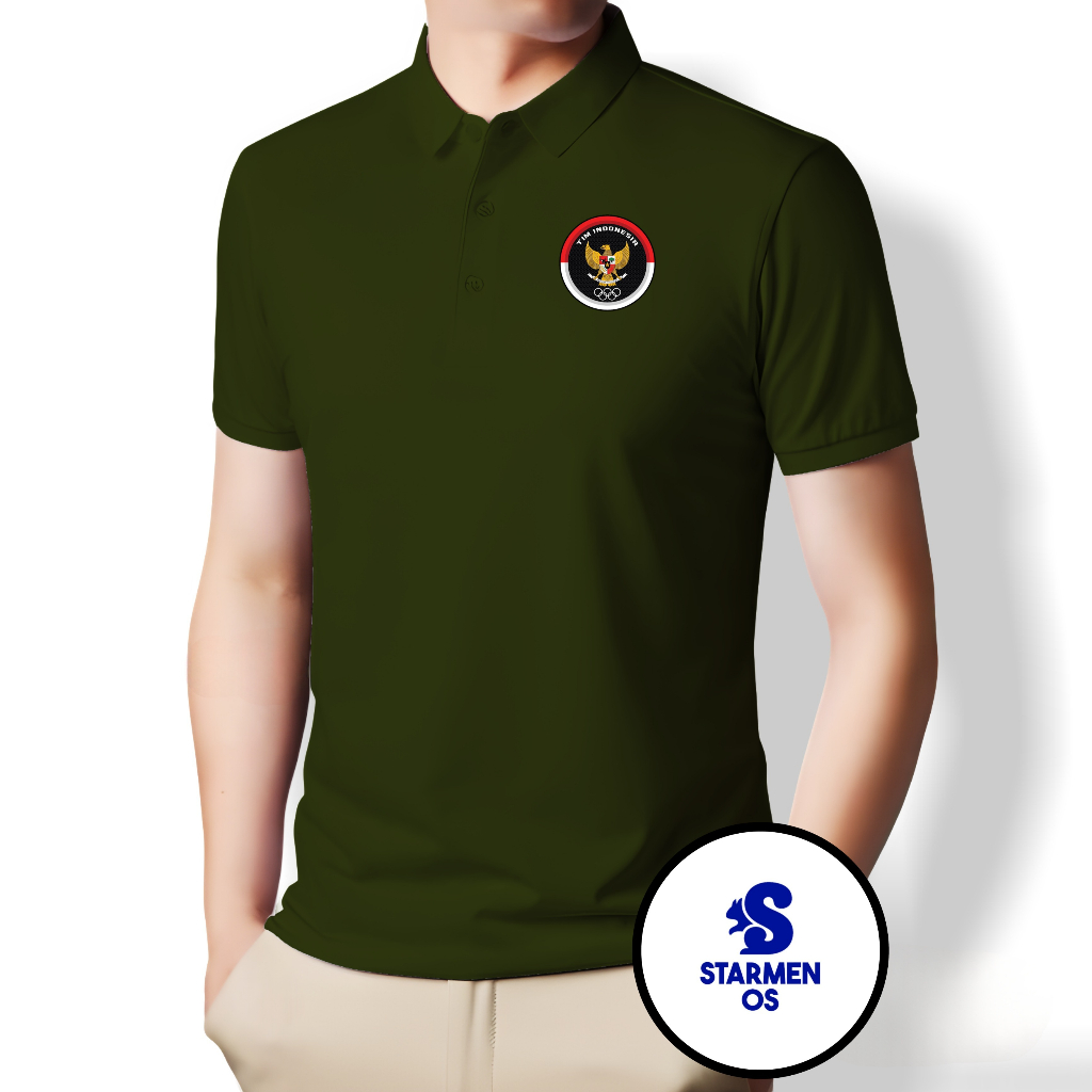 Kaos Wangki Polo T-Shirt Pria Kerah Polos Logo TIM INDONESIA 2023 ( 20 WARNA ) Part 1