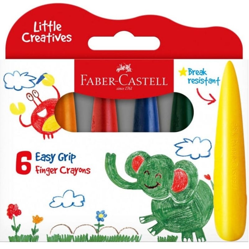 

Easy Grip Finger Crayons Faber Castell (krayon pra menulis & mewarnai isi 6)