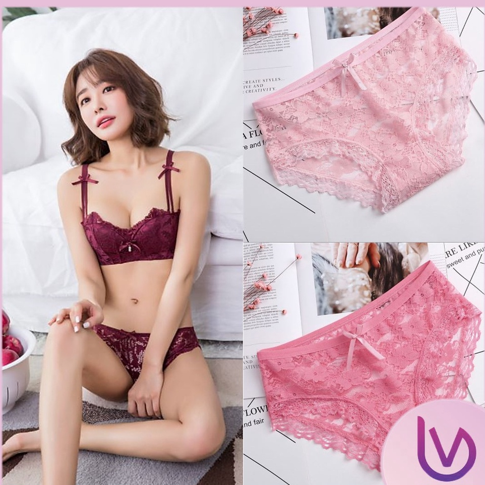 Zamzam CD036 CD WOMEN BUNGA PANTIES WANITA CELANA DALAM PAKAIAN PANTY SEXY IMPORT LACE FLOWER