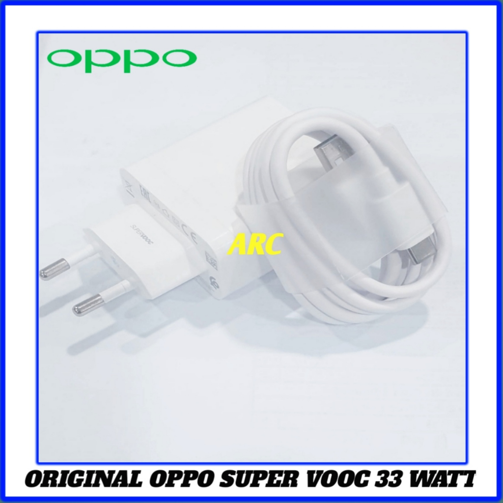 Charger Oppo A77s A95 A96 SUPER VOOC ORIGINAL 100% 33 Watt Type C