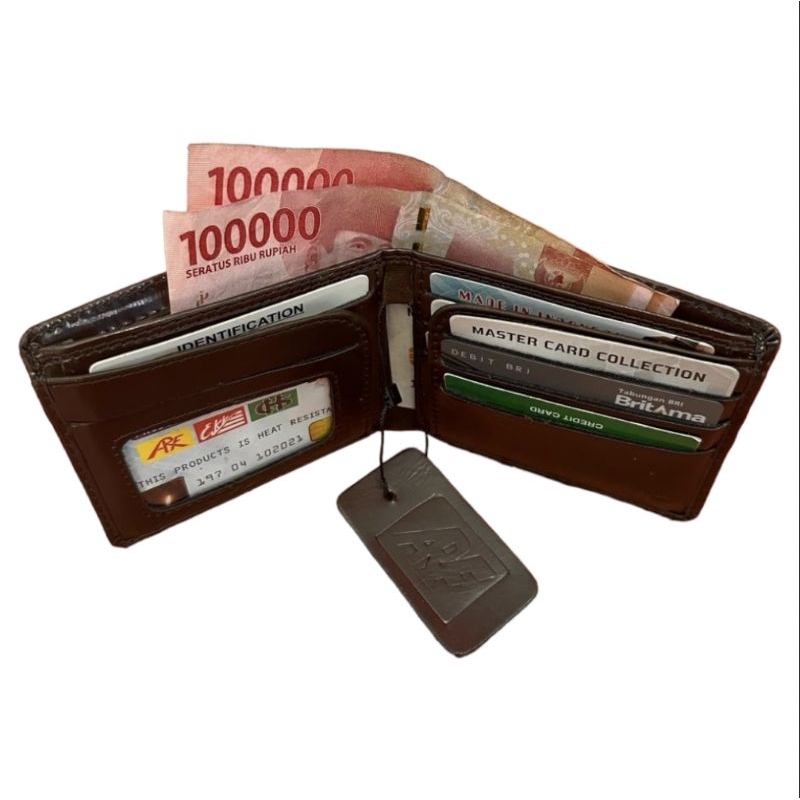 ARF Dompet kulit pria Dua Susun Slot Leather A06