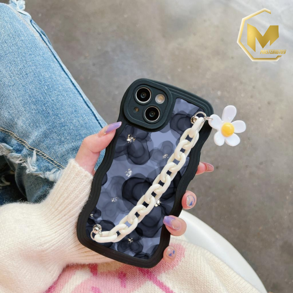 GC54 GC63 CASE CASING SILIKON WAVY WAVE CARACTER RANTAI BUNGA FOR REALME C21Y C25Y C30 C30S NARZO 50I PRIME C31 C33 C35 50A PRIME MA4996