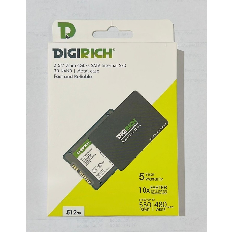 SSD 512GB 2.5 Inch SATA 3 Slim DIGIRICH