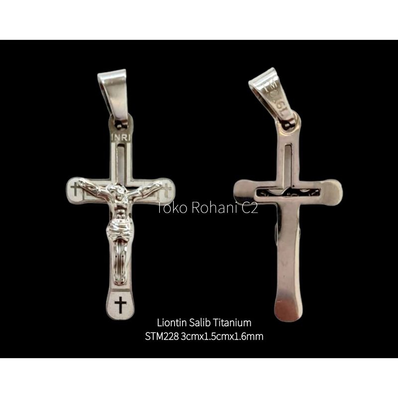 Liontin Salib Titanium STM228 Silver - Liontin Salib - Liontin Salib Titanium - Liontin Salib Yesus