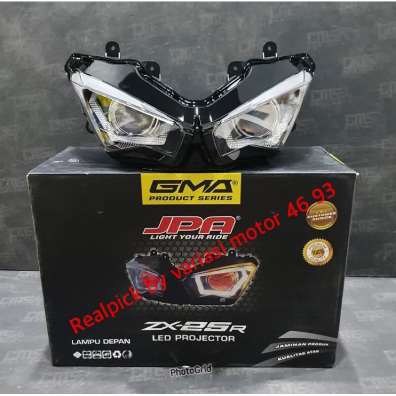 Lampu Depan HID Projie JPA Kawasaki ZX25R Zx 25 / zx4r / zx6r