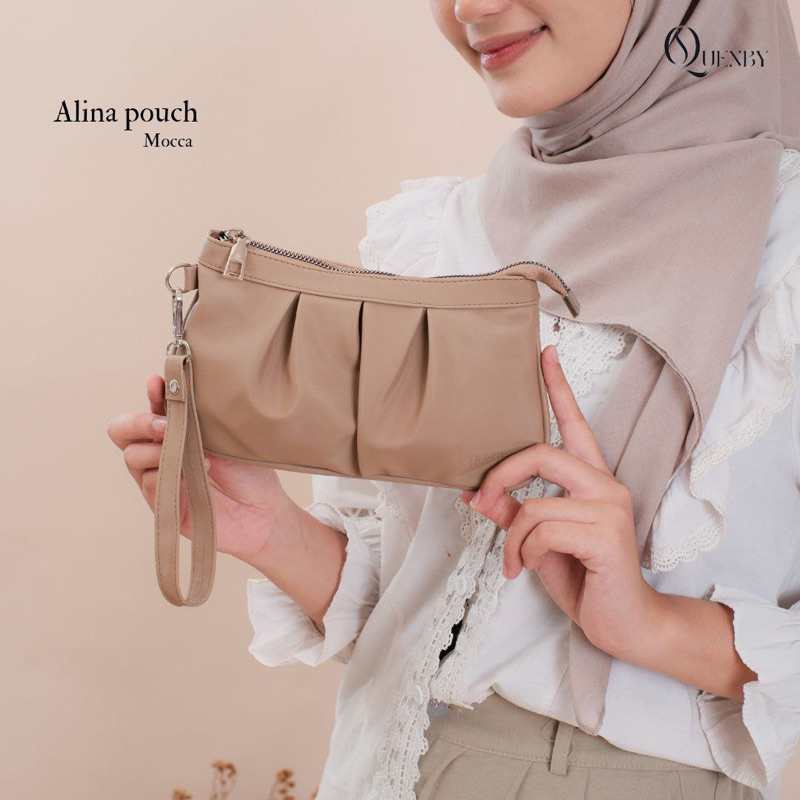 ALINA POUCH BY QUENBY TAS WANITA MURAH BAHAN CHOCOLY