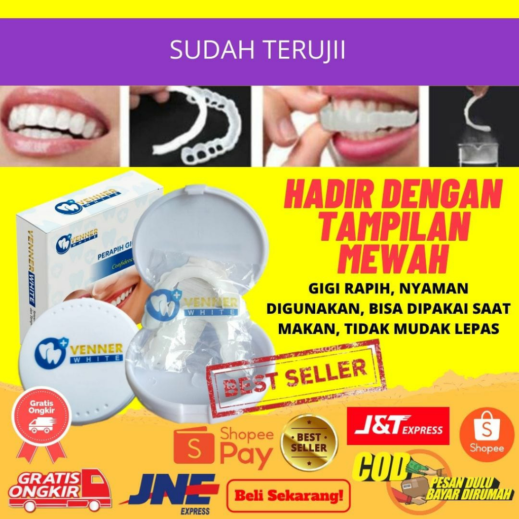 Gigi Palsu Veneer White | Not Snap On Smile | Perapih Gigi Vener White Original | Gigi Bolong | Gigi Patah | Gigi Kuning | Gigi Rusak  Terlaris Gigi Palsu Snap On Smile Venner White Gigi Palsu Instan