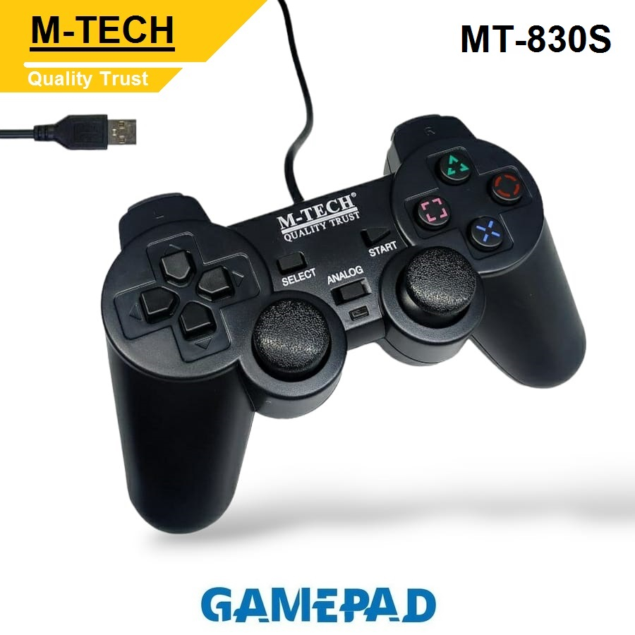 Gamepad Single Getar Black Joystick Stik for Computer PC Laptop M-Tech