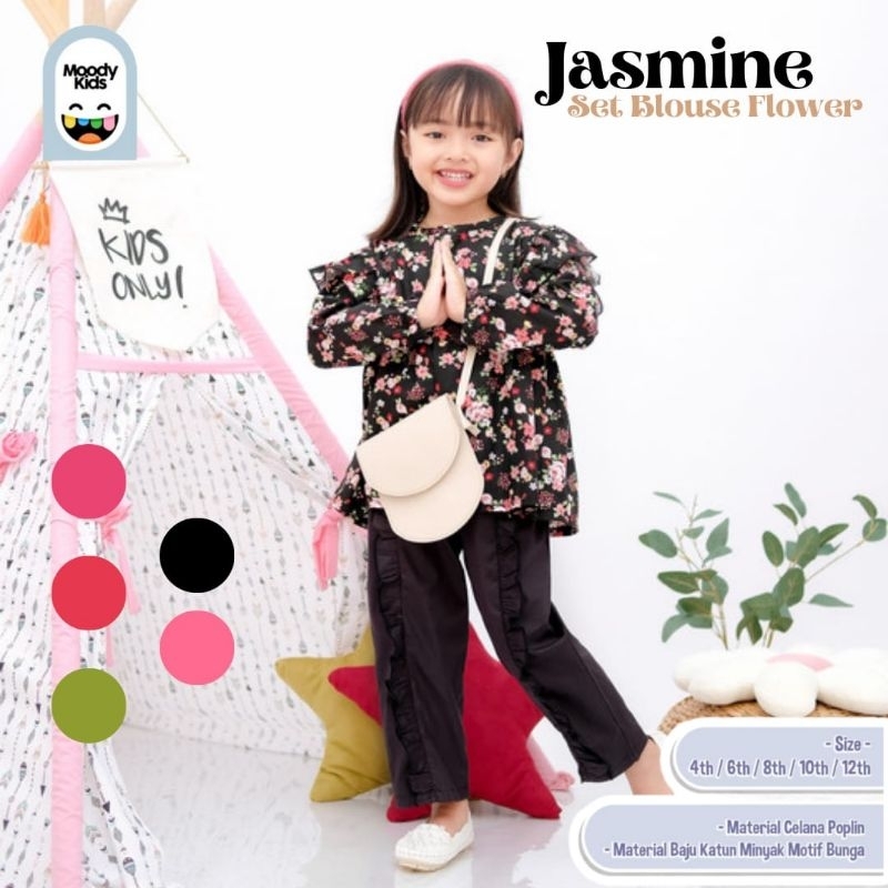 Jasmine Set Blouse Flower by Moodykids Aeraaqu free sling bag