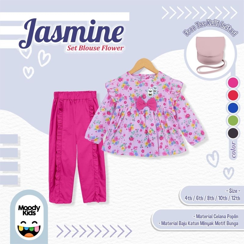 Jasmine Set Blouse Flower by Moodykids Aeraaqu free sling bag