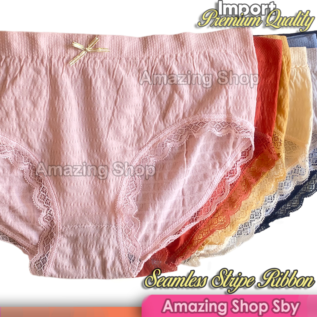 Celana Dalam CD Wanita IMPORT Seamless Rajut Lace Underwear Korean Style Amazing Shop Surabaya
