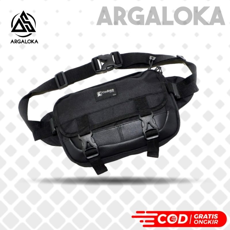 ARGL Tas Selempang Tas Pinggang  Waistbag Pria Cowok Bahan Polyester JT110