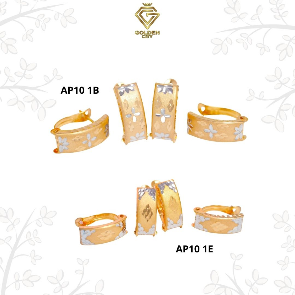 Anting emas murni model jepit kadar 375(8k)anting wanita 1,5gram anting jepit