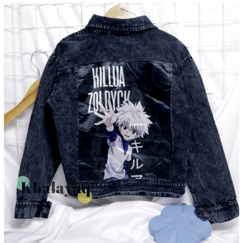 Jaket jeans Anak Gambar Karakter Anime Unisex Untuk Usia 1 - 9 tahun