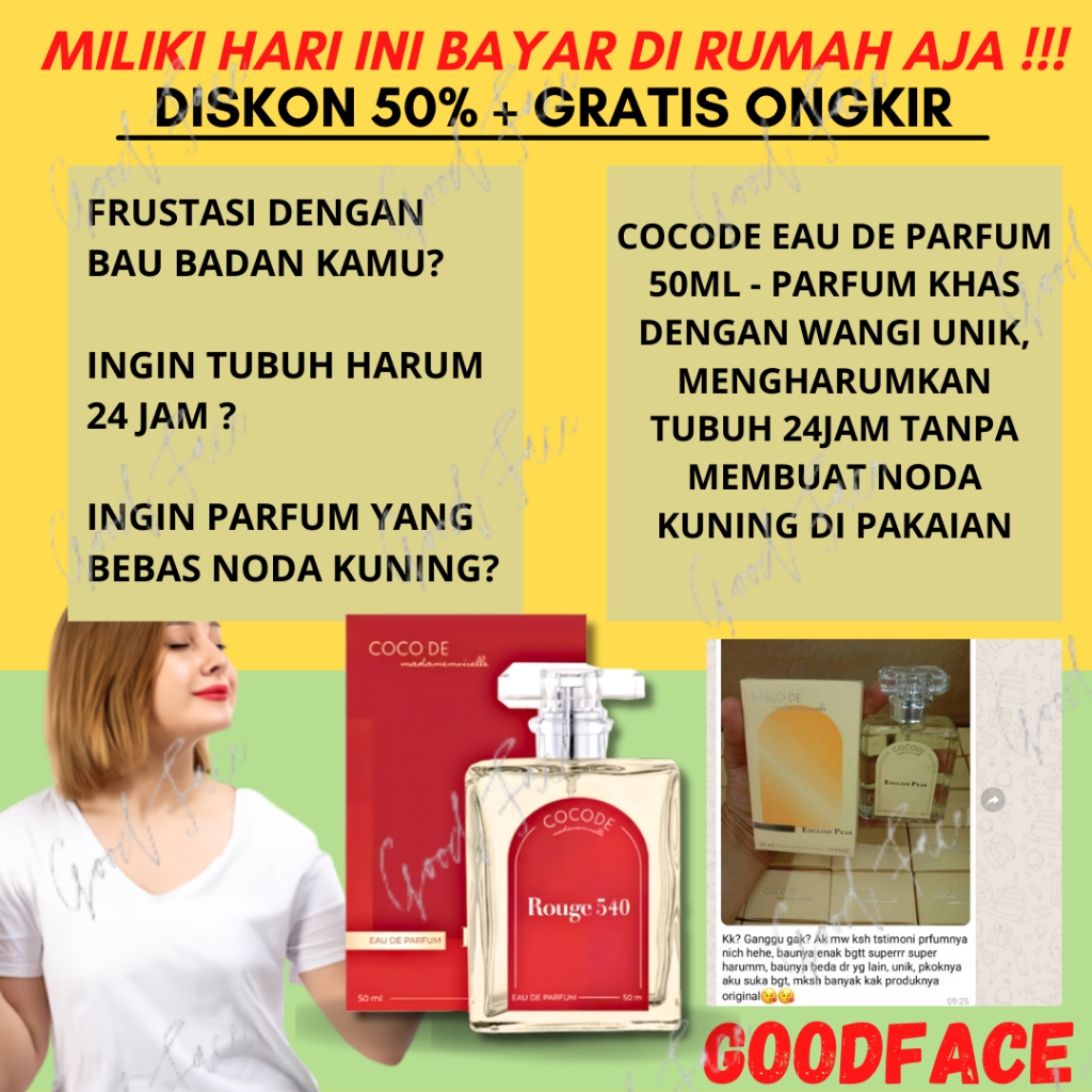 PARFUM WANITA TAHAN LAMA COCODE EAU DE PARFUM 50ML BPOM ENGLISH PEAR