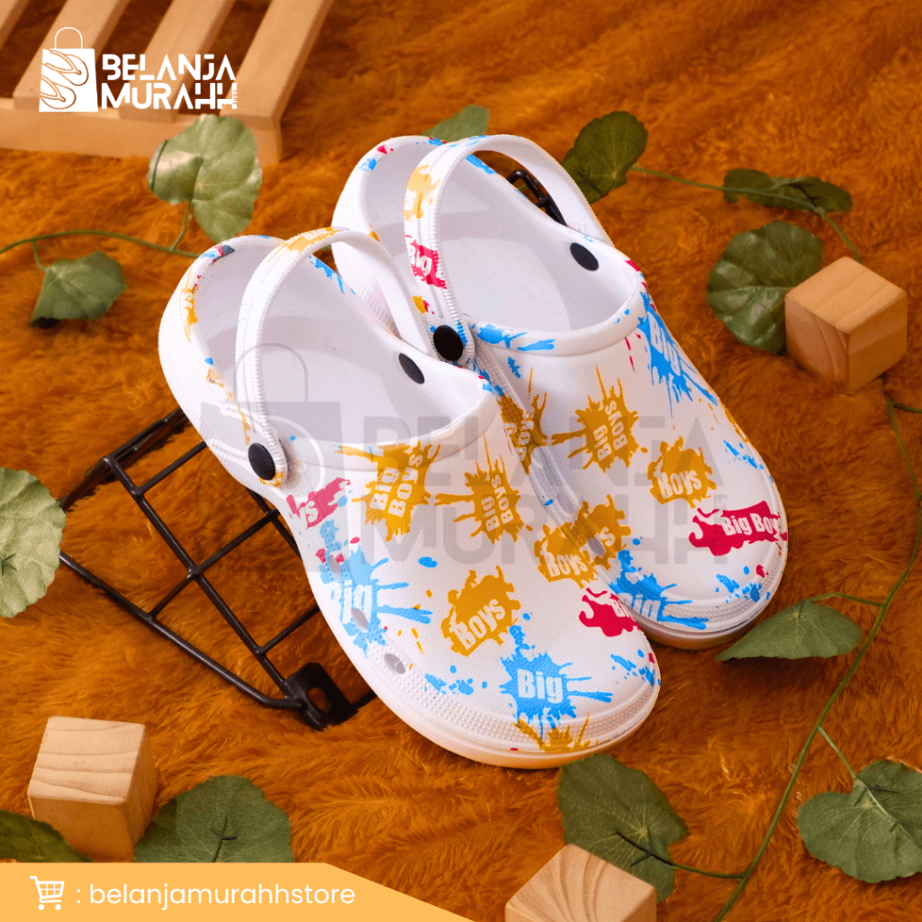 Sandal bakpao Motif Printing Pria/wanita sandal sepatu Crocs Motif Bobdog/Comic MOTIF Koran Keren