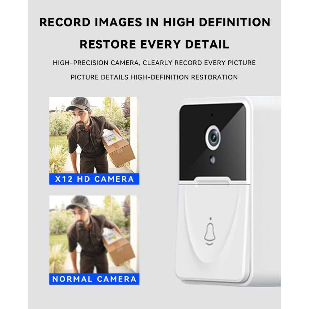 Bel Rumah Smart Doorbell Wireless Video HD Talkback Baterai Tahan Lama Bel Fitur Canggih Aplikasi Smartphone