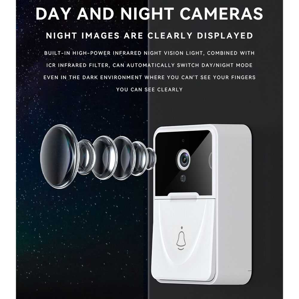 Bel Rumah Smart Doorbell Wireless Video HD Talkback Baterai Tahan Lama Bel Fitur Canggih Aplikasi Smartphone