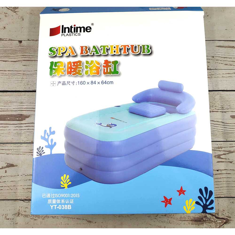 Intime Spa Bathtub Portable 160 x 84 x 64 cm dengan Pompa - YT-038B