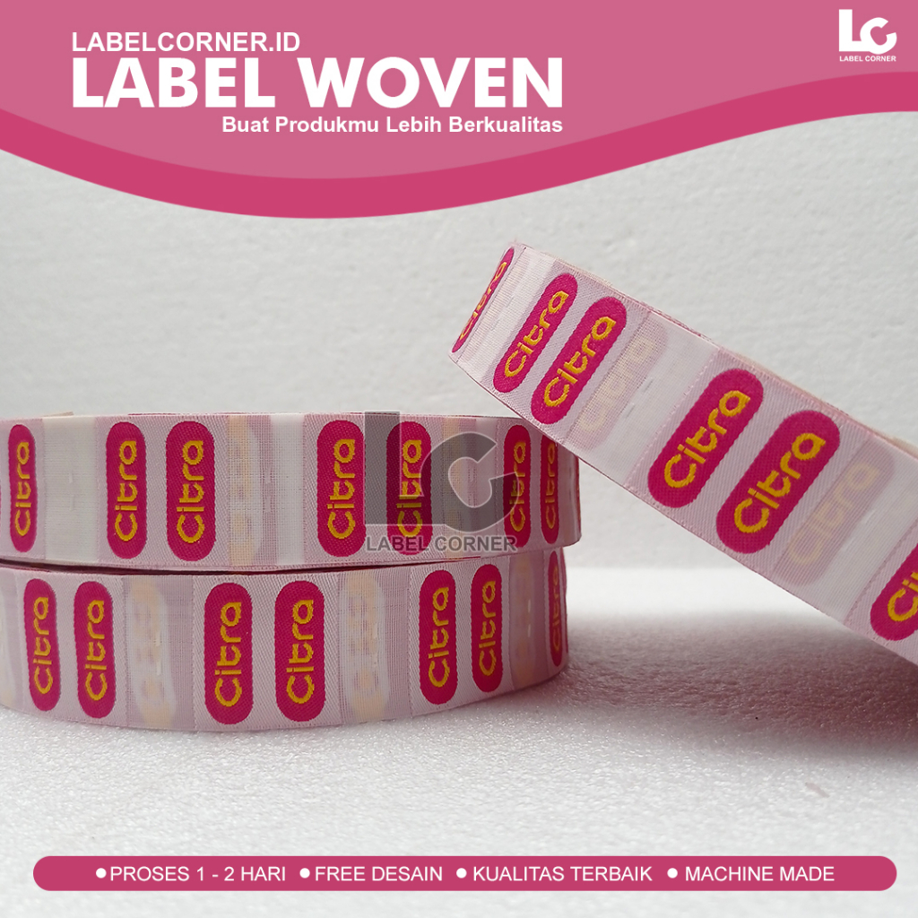 Label Woven Damask / label Woven Ragular / Label Baju / Label Hijab