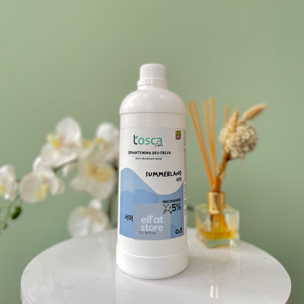 Deodorant Refill 1 Liter Tosca Deo Brightening With Niacinamide Mencerahkan dan Mencegah Bau Ketiak