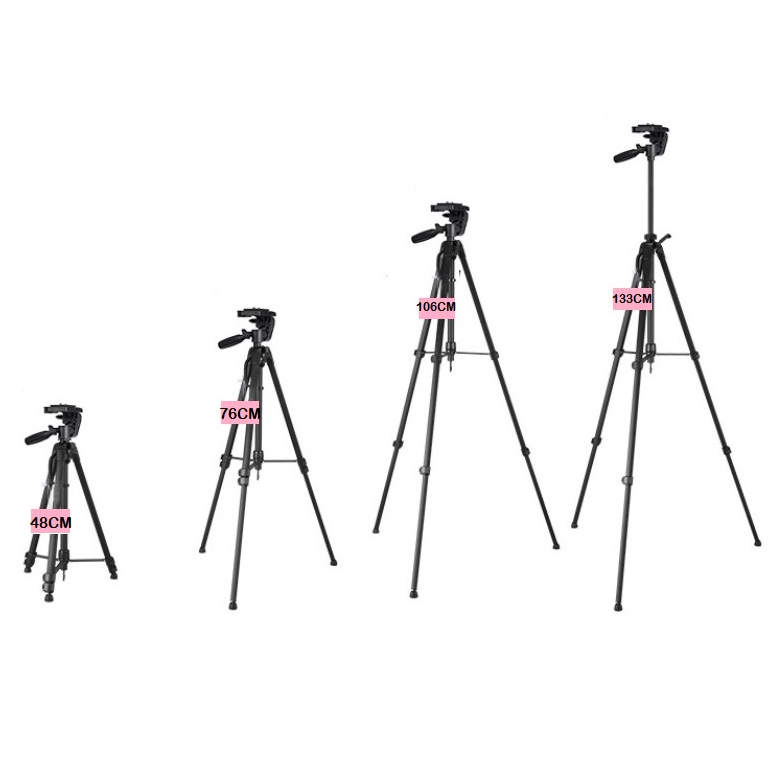 Tripod 3366 for Camera Digital / Smartphone Tripod HP 140cm  Free Holder HP