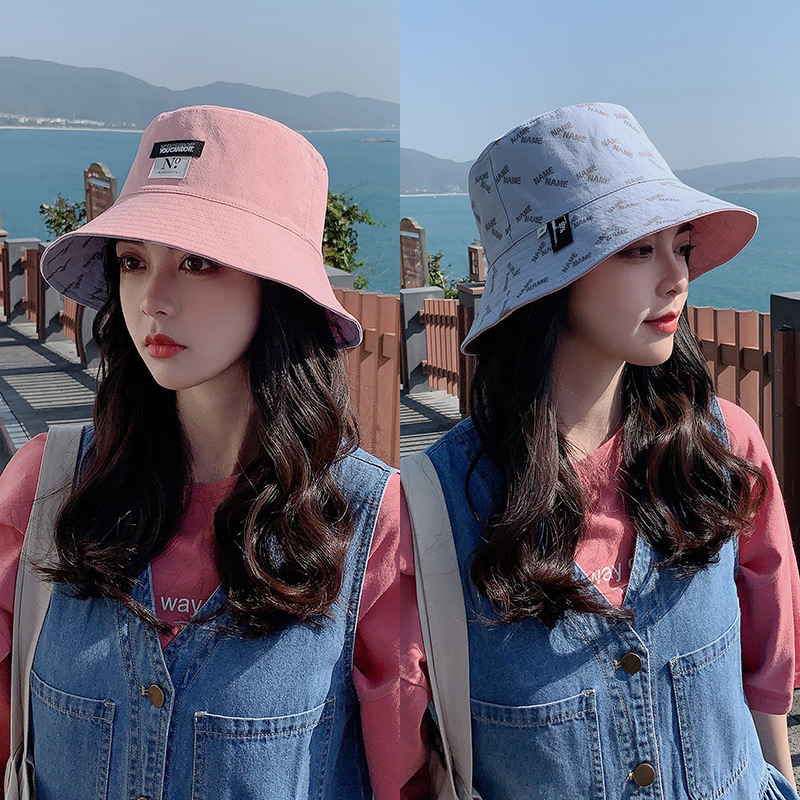 Caliloops Topi Bucket Hat Reversible Wanita Korea Premium Lebar Garcia