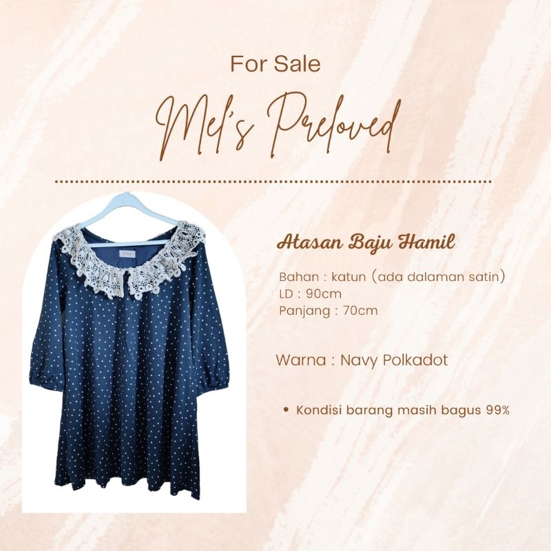 (PRELOVED) ATASAN BAJU HAMIL BY OEMAH MODE ATASAN CASUAL HAMIL PRELOVED