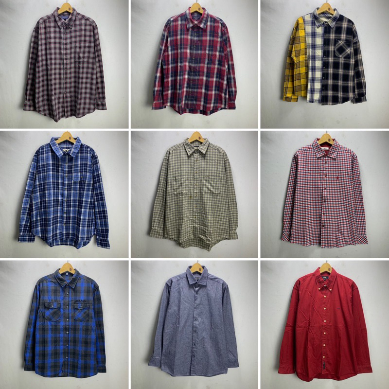 FLANEL Kemeja Flanel Denim Lengan Panjang Part 8