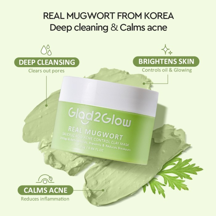 𝐑𝐀𝐃𝐘𝐒𝐀 - Glad2Glow Real Mugwort Clay Mask