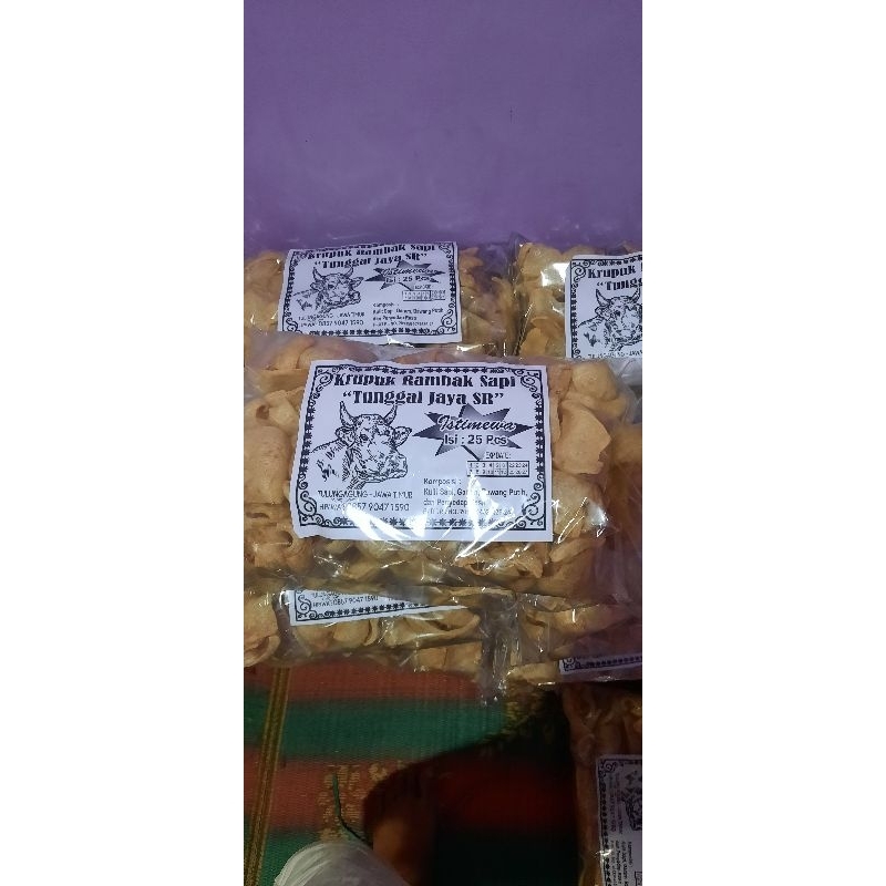 

krupuk rambak sapi matang siap makan isi 25pcs