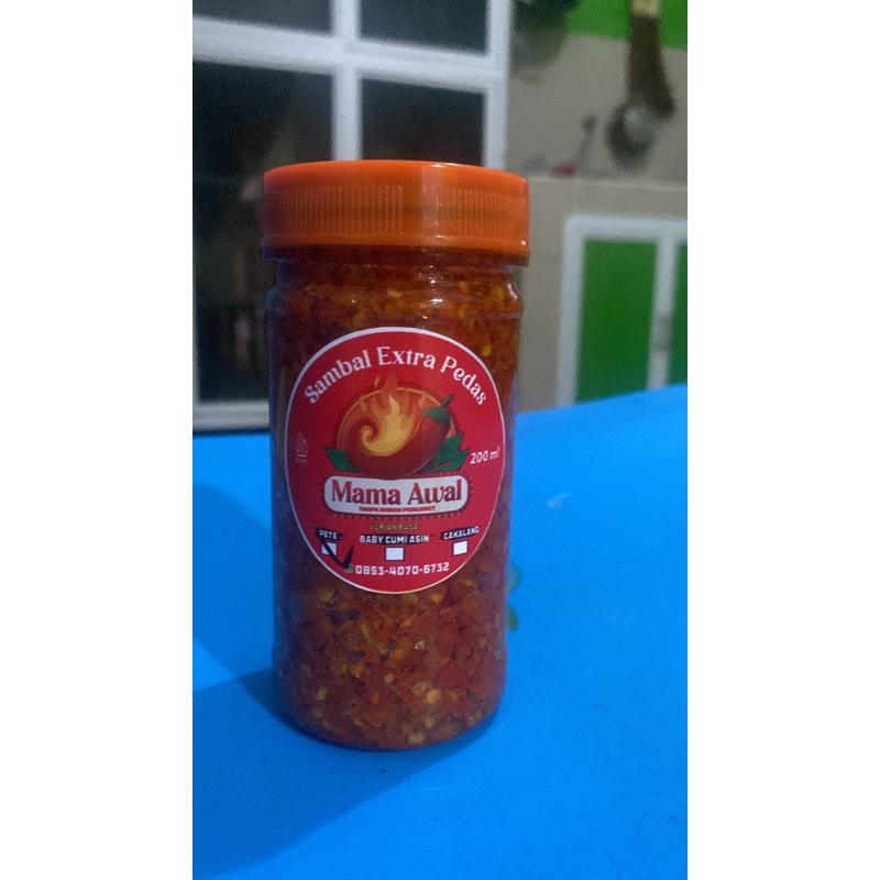 

sambel extra pedas mama awal varian pete