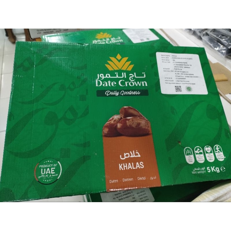 Kurma Khalas DATE CROWN 5kg // Kurma Madinah madu premium 5kg