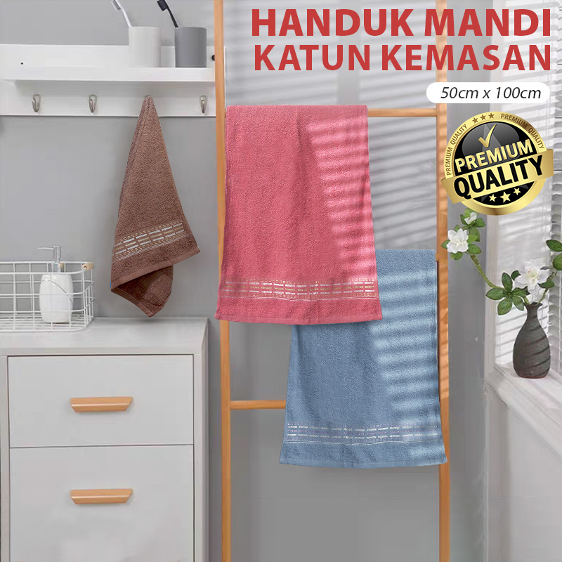 Handuk Mandi Hotel Bahan Katun Ukuran 100cm x 50cm Multifungsi Daya serap Tinggi Terbaru - J3B5