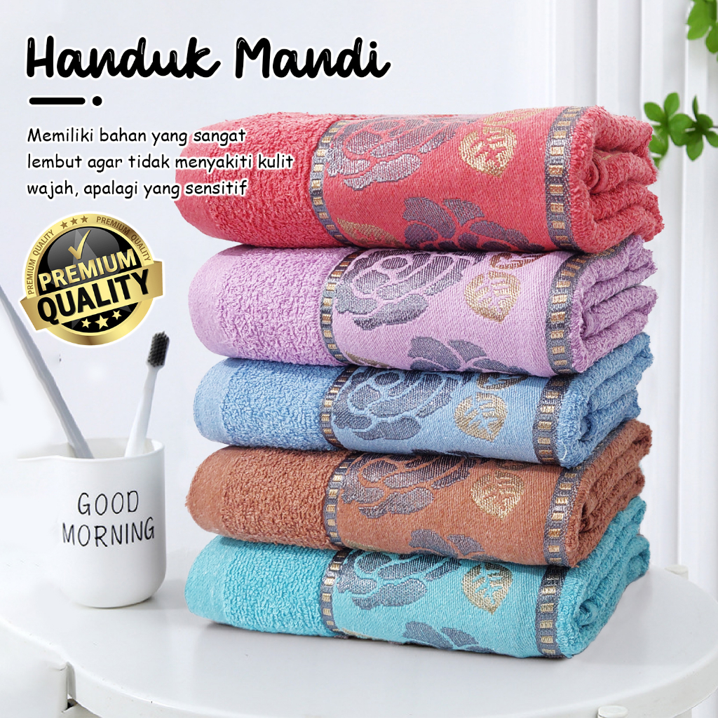 COD Terbaru Handuk Mandi Besar Tebal dan Lembut Bahan Katun Ukuran 100cm x 50cm - J3B7