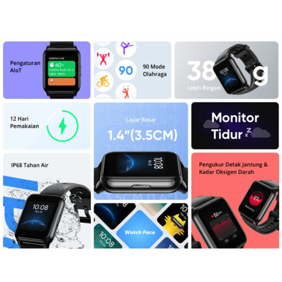 Realme Watch 2 NEW Realmi Watch2 Jam Smartwatch