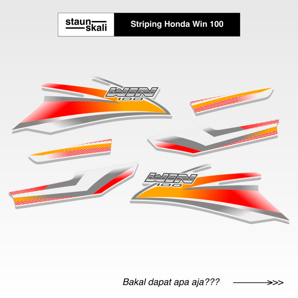 Striping Honda Win 100 Variasi (14) Original Ori Jepang Dinas Japan Custom TS Semi Trail Trill Desai