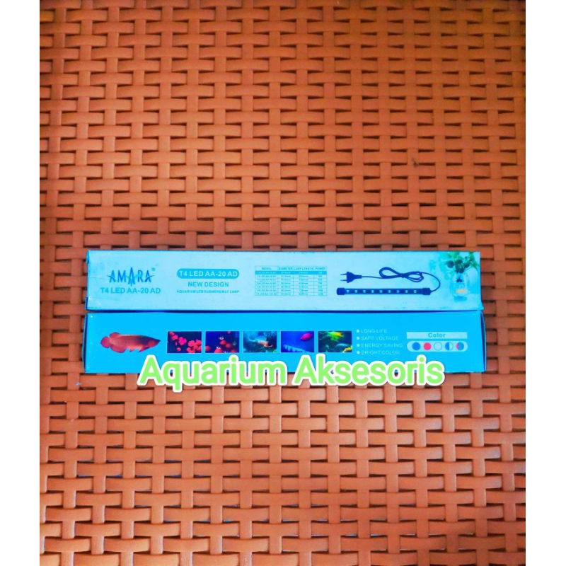 AMARA T4 LED AA-40 AD - AA 40 - Lampu LED Aquarium - 6 watt - 35 cm - Putih