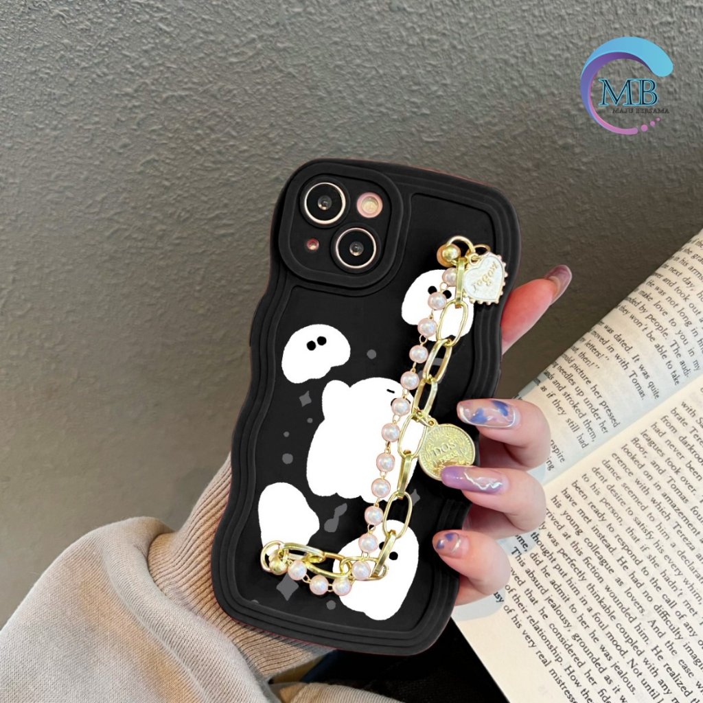 GC44 GC53 CASE CASING SOFTCASE SILIKON WAVY WAVE AESTETHIC RANTAI MUTIARA GRIP FOR XIAOMI REDMI NOTE 4 4X 5A 5A PRIME 5 5 7 7PRO MB8197