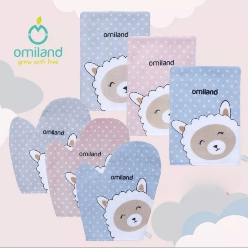 OTW1001-Omiland whaslap Waslap Tangan dan Kotak Motif